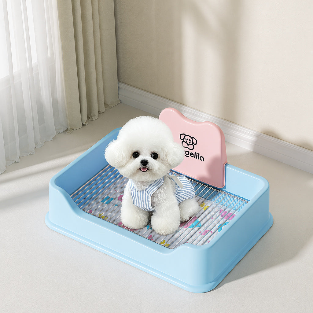 Pastel Dog Potty With Grate
