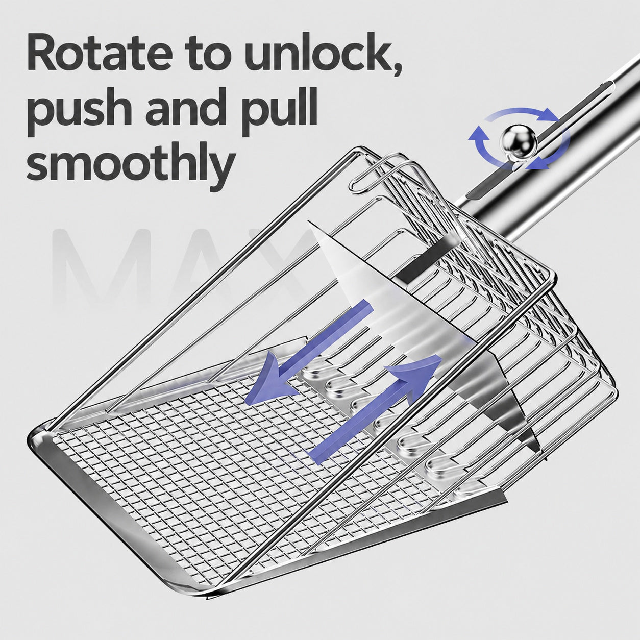 Stainless Steel Push-pull Scoop