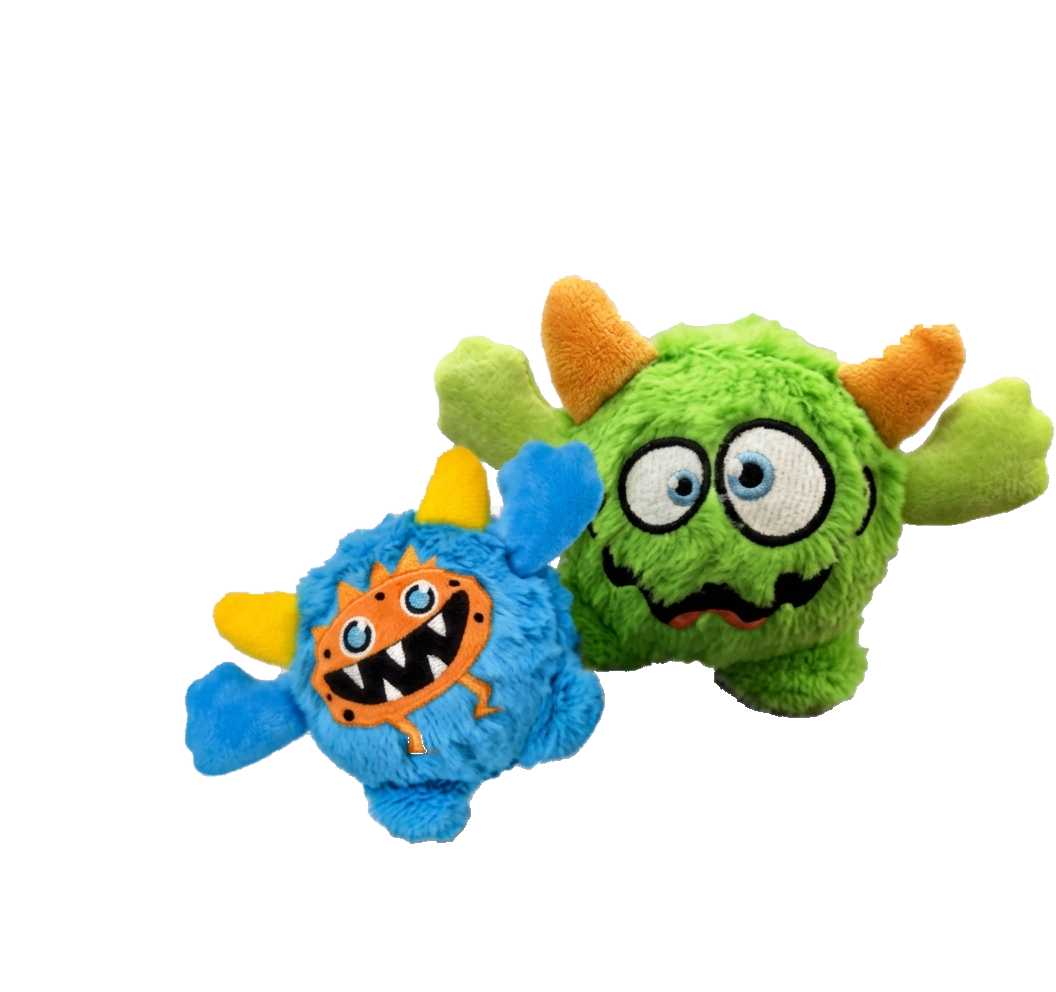 Monster squeak plush ball