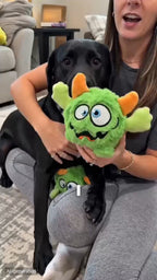 Monster squeak plush ball demo
